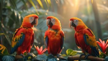 three-colorful-parrots-sitting-branch_201606-17287 three-colorful-parrots-sitting-branch_201606-17287